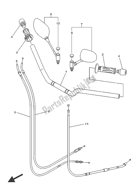 Tutte le parti per il Maniglia E Cavo Dello Sterzo del Yamaha XJ6N 600 2016