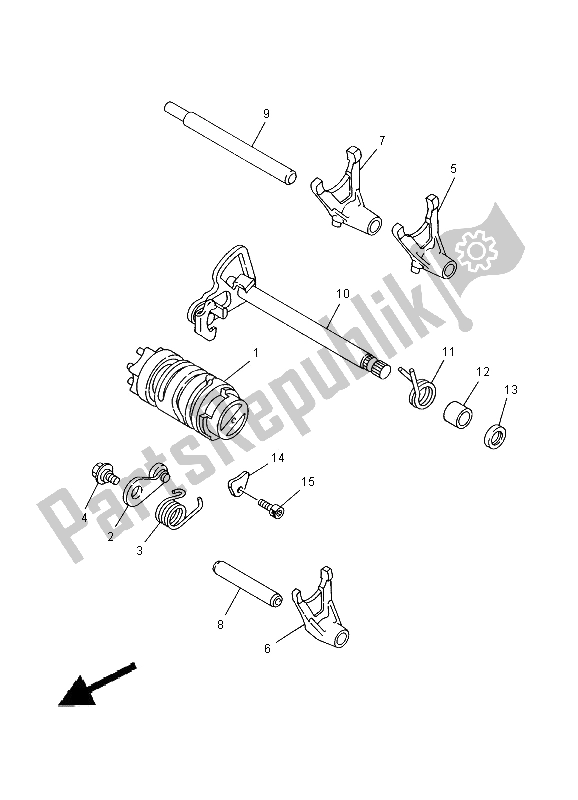 Tutte le parti per il Camma Cambio E Forcella del Yamaha TZ 125 2000