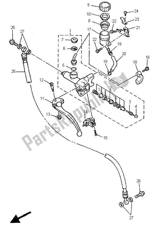 Tutte le parti per il Pompa Freno Anteriore 2 del Yamaha YZF 750 SP 1995