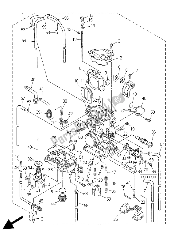 Todas las partes para Carburador de Yamaha WR 250F 2014