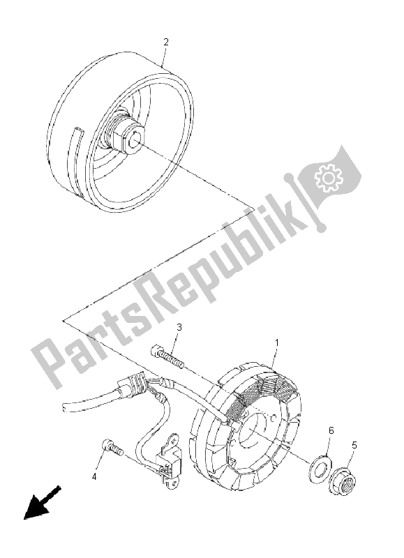 Tutte le parti per il Generatore del Yamaha WR 250F 2005