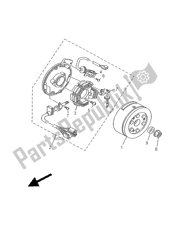 Toutes les pièces pour le Générateur du Yamaha DT 125R 2000