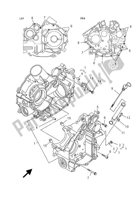 Tutte le parti per il Carter del Yamaha YXR 700 Fspd Rhino 2013