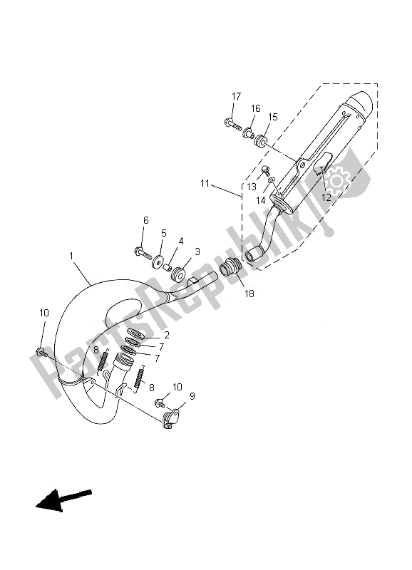 Toutes les pièces pour le échappement du Yamaha YZ 85 SW LW 2007