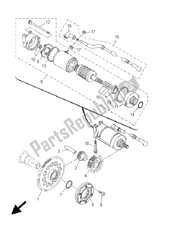 Wszystkie części do Sprz? G? O Rozrusznika Yamaha TDM 850 2000