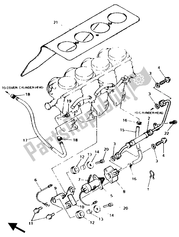 All parts for the Carburetor 2 of the Yamaha XJ 600N 1994