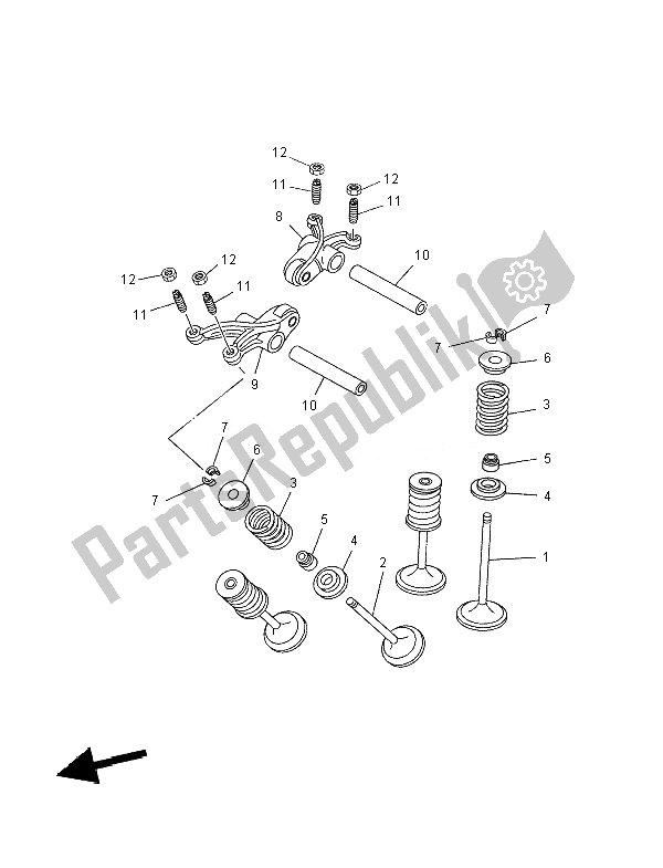 Todas las partes para Válvula de Yamaha XT 660X 2007