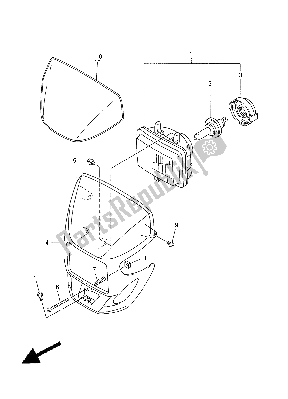 Todas las partes para Faro de Yamaha WR 400F 2000