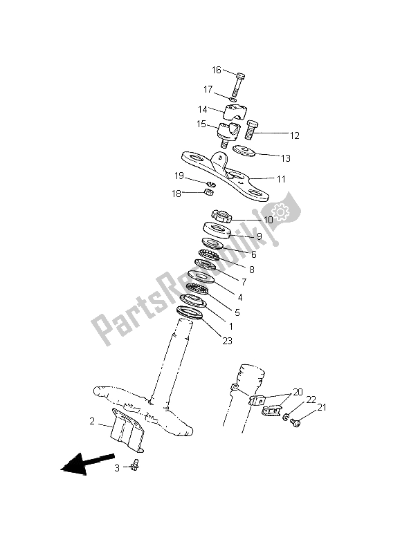 Tutte le parti per il Timone del Yamaha PW 80 2002