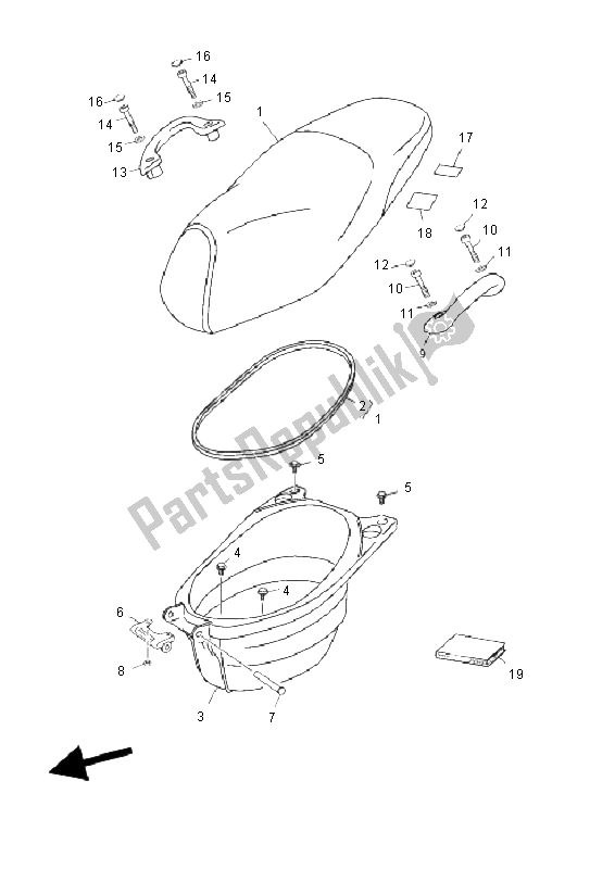 Todas las partes para Asiento de Yamaha YN 50F T4 Neos 2011