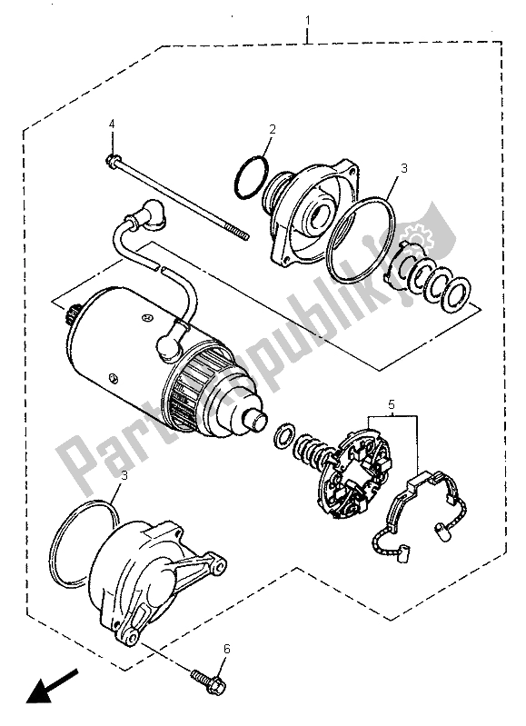 Tutte le parti per il Motore Di Avviamento del Yamaha XJR 1200 1995