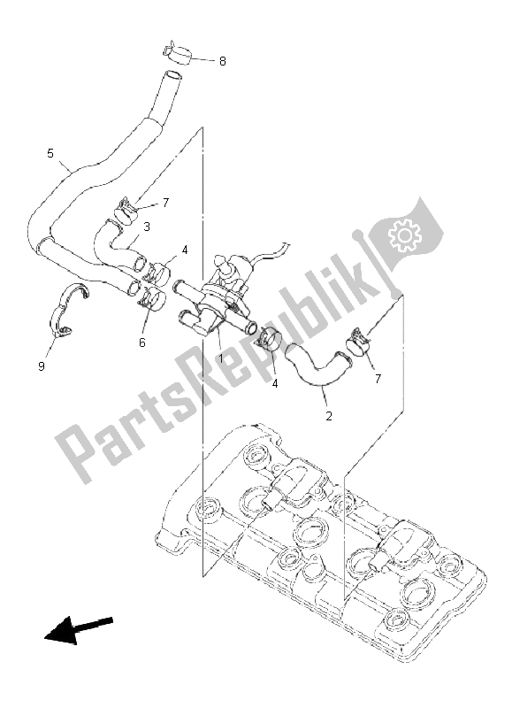All parts for the Air Induction System of the Yamaha YZF R1 1000 2011