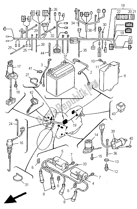 Tutte le parti per il Elettrico 2 del Yamaha XJ 900S Diversion 1996