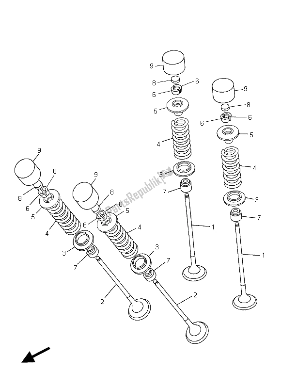 All parts for the Valve of the Yamaha FZ8 SA 800 2015