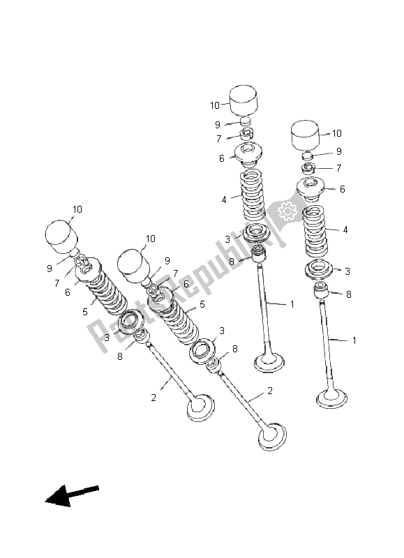 Tutte le parti per il Valvola del Yamaha YZF R6 600 2011