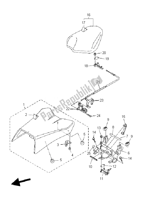 Tutte le parti per il Posto A Sedere del Yamaha FZ1 SA Fazer 1000 2010