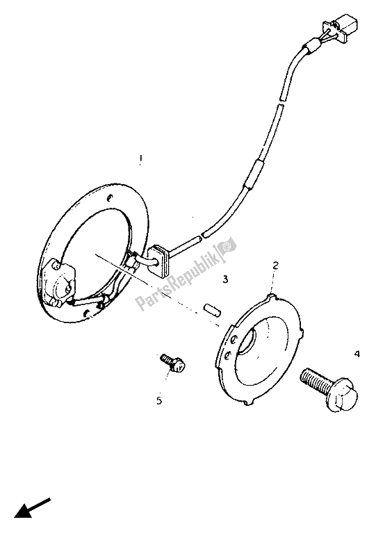 Toutes les pièces pour le Ramasser Bobine Et Gouverneur du Yamaha FJ 1200 1988