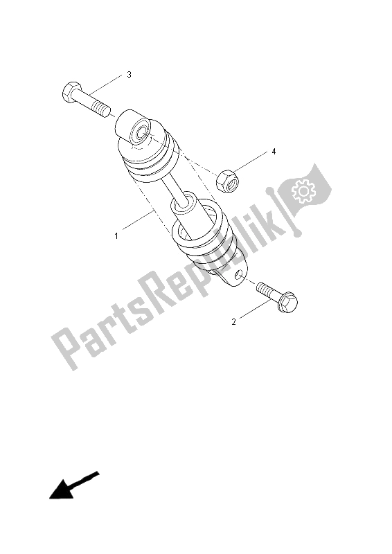 Wszystkie części do Tylne Zawieszenie Yamaha YN 50F 2012