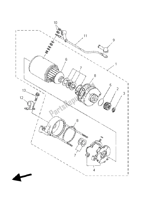 Toutes les pièces pour le Demarreur du Yamaha YFM 660R 2005