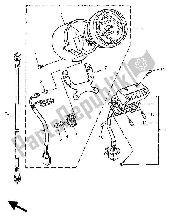 Tutte le parti per il Metro del Yamaha XV 125 S 1999