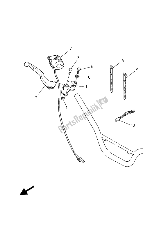 Tutte le parti per il Impugnatura Interruttore E Leva del Yamaha PW 80 2003
