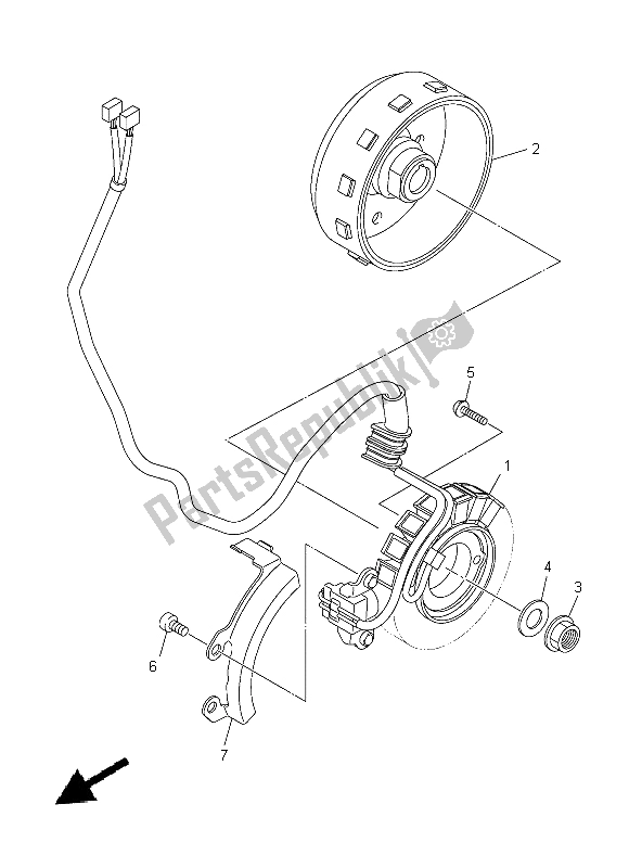Todas las partes para Generador de Yamaha YZ 250 FX 2015