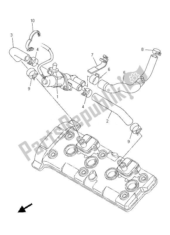 All parts for the Air Induction System of the Yamaha FZ8 N 800 2013