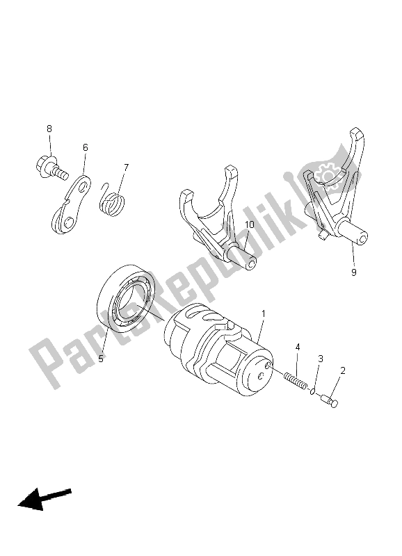 Tutte le parti per il Camma Cambio E Forcella del Yamaha YZ 450F 2004