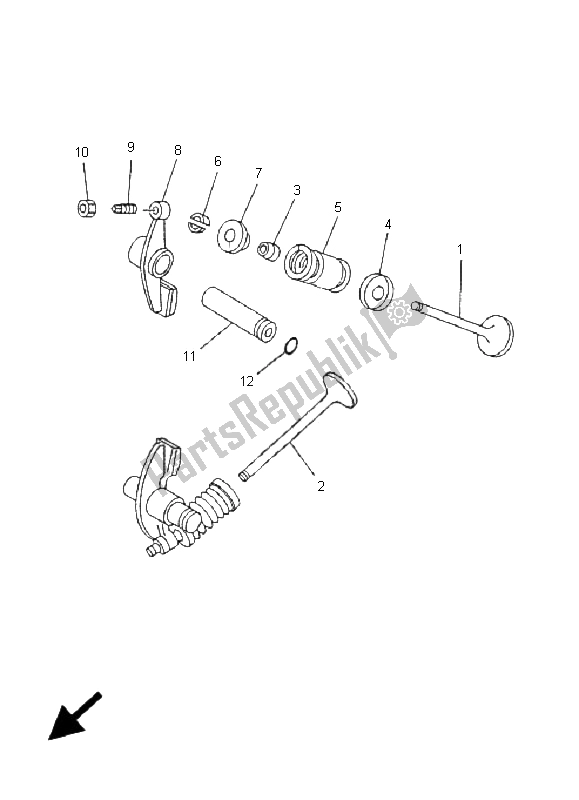 All parts for the Valve of the Yamaha YP 180E Majesty 2006