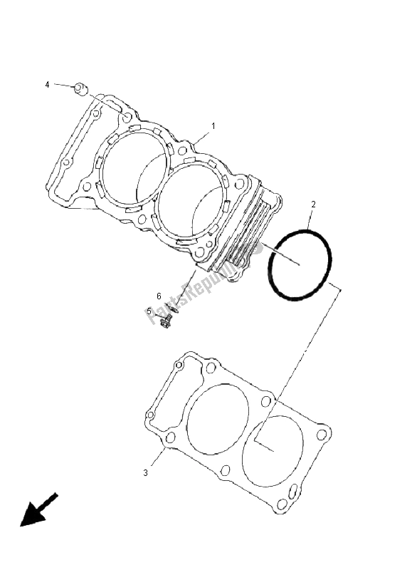 Tutte le parti per il Cilindro del Yamaha TDM 850 2001