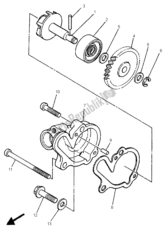 Tutte le parti per il Pompa Dell'acqua del Yamaha TDR 125 1995