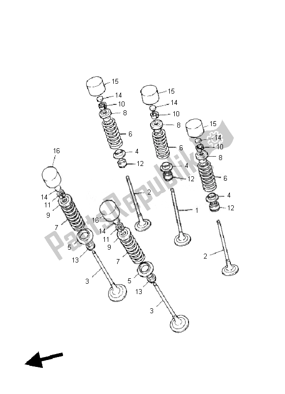 Tutte le parti per il Valvola del Yamaha FZ1 SA Fazer 1000 2010