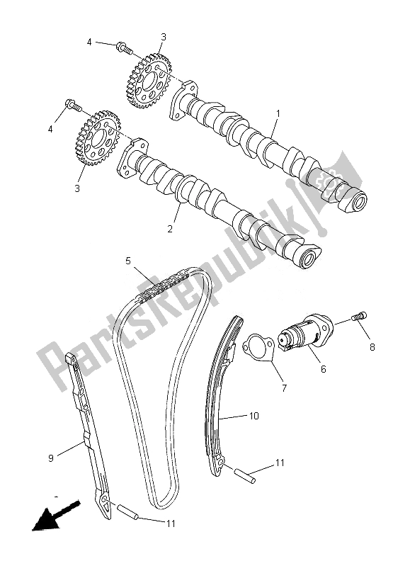 Todas las partes para árbol De Levas Y Cadena de Yamaha XJ 6 NA 600 2014