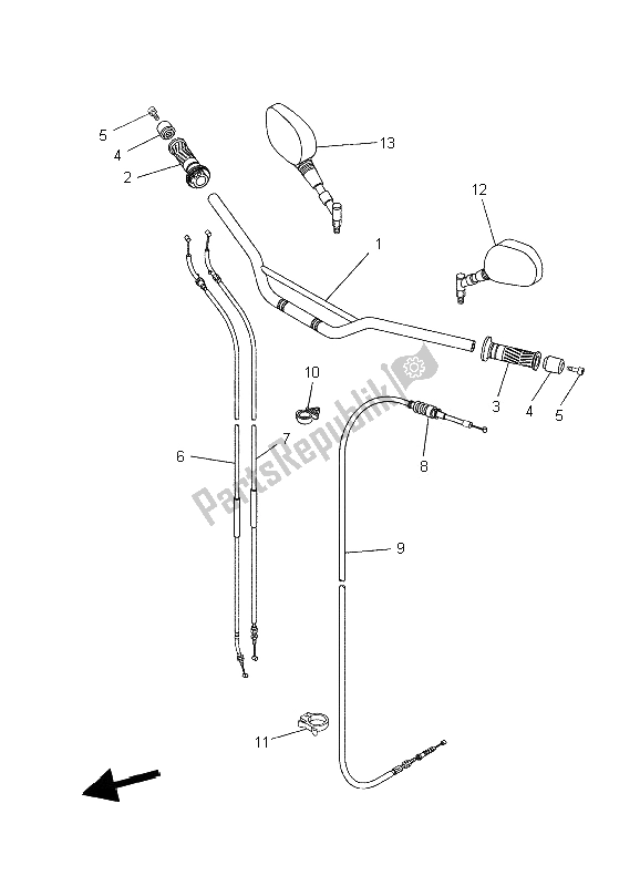 Toutes les pièces pour le Poignée Et Câble De Direction du Yamaha XT 660R 2006