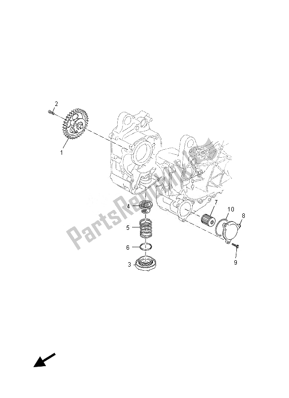 All parts for the Oil Pump of the Yamaha YP 125 RA 2013