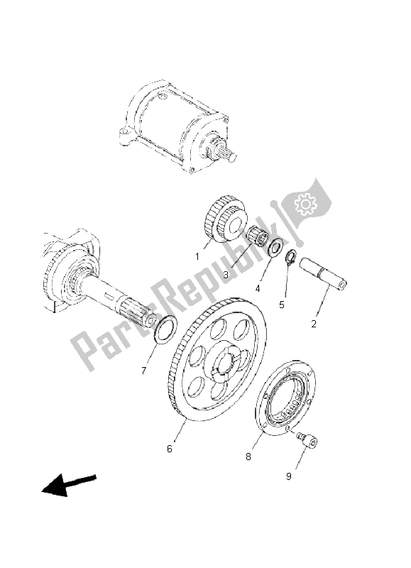 Tutte le parti per il Frizione Di Avviamento del Yamaha YFM 400A Kodiak 2X4 2004