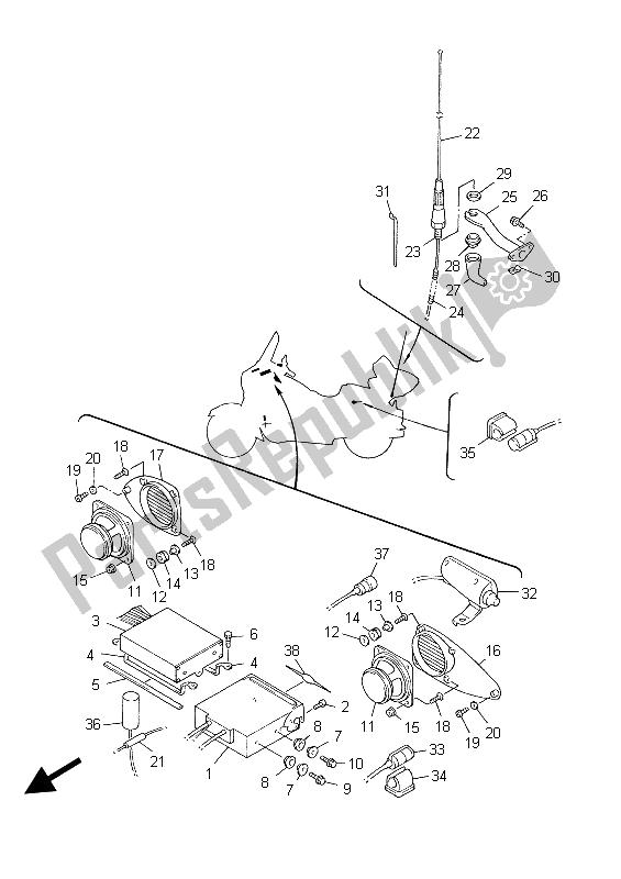 Toutes les pièces pour le équipement Audio 1 du Yamaha XVZ 13 TF 1300 1999