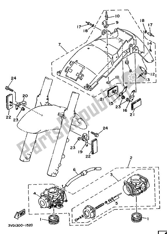 Tutte le parti per il Alternato (telaio Carburatore) del Yamaha TDM 850 1993