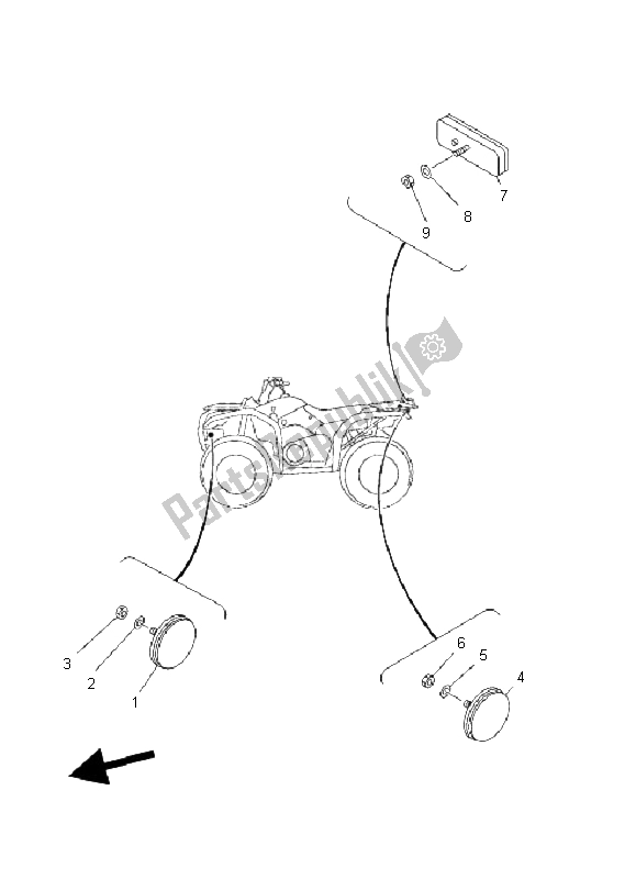 All parts for the Electrical 2 of the Yamaha YFM 350 FA Bruin 4X4 2004