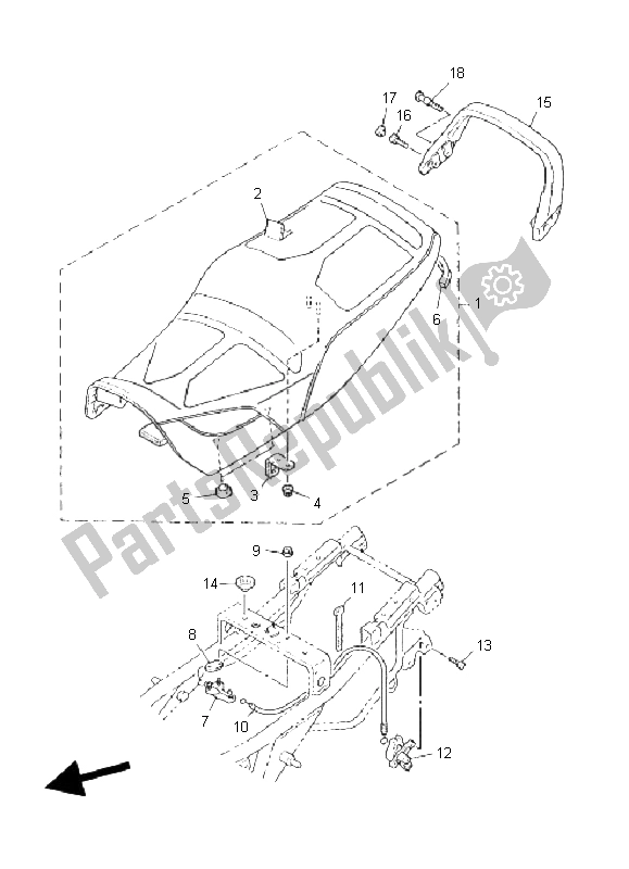 Tutte le parti per il Posto A Sedere del Yamaha XJR 1300 2008