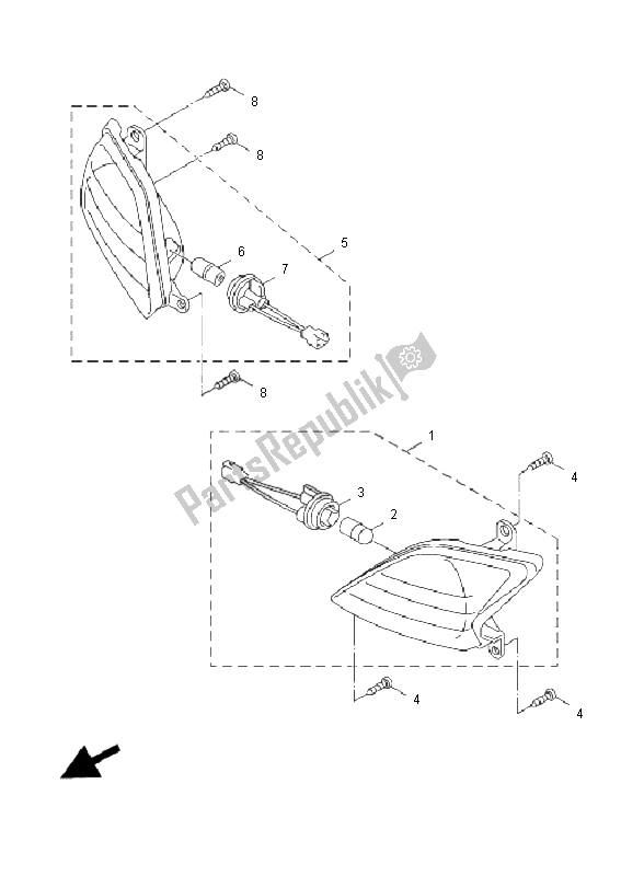 Todas as partes de Luz Intermitente do Yamaha XC 125 Cygnus X 2008