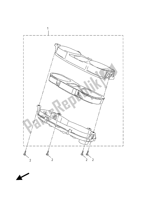 All parts for the Meter of the Yamaha YP 125R 2015