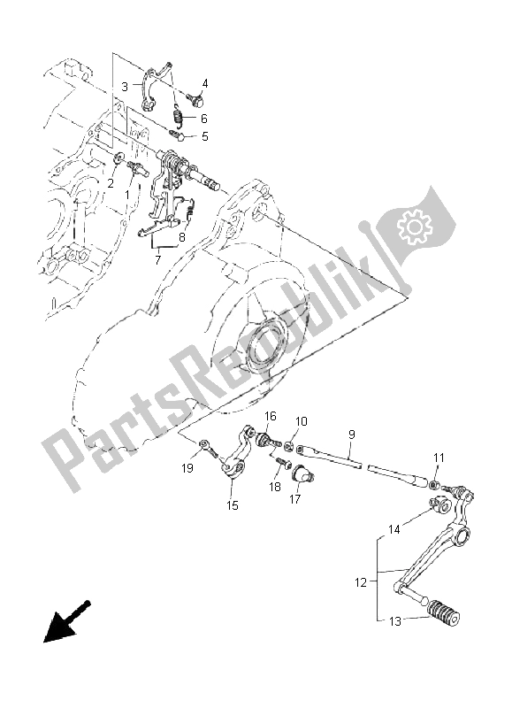 Wszystkie części do Wa? Ek Zmiany Biegów Yamaha MT 01 1670 2005