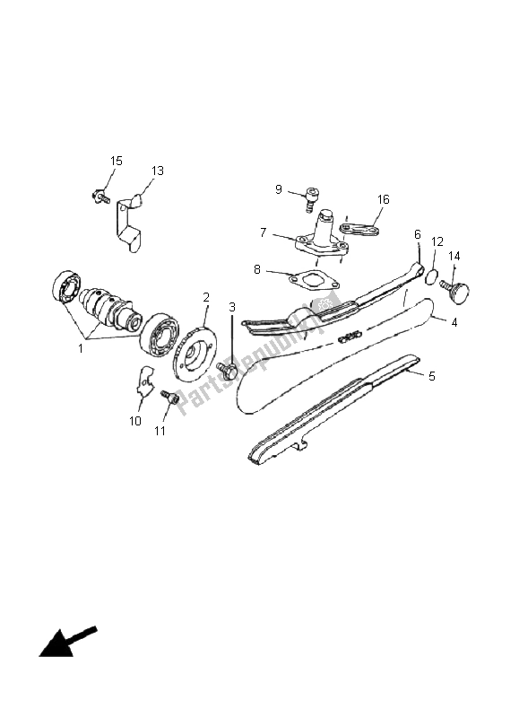 All parts for the Camshaft & Chain of the Yamaha YP 125R E Majesty 2008