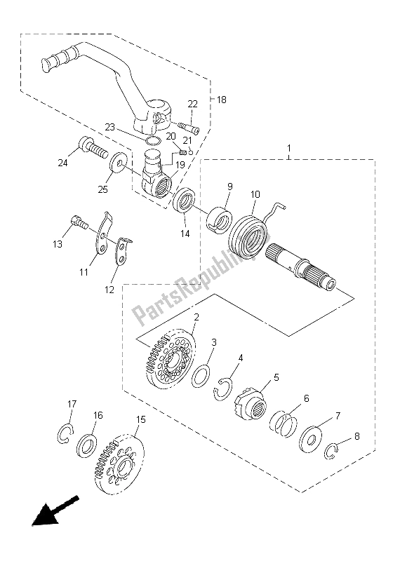 Alle onderdelen voor de Beginner van de Yamaha YZ 250 FX 2015