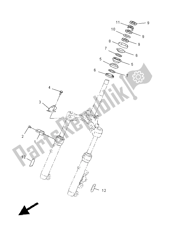 All parts for the Steering of the Yamaha CS 50Z 2015