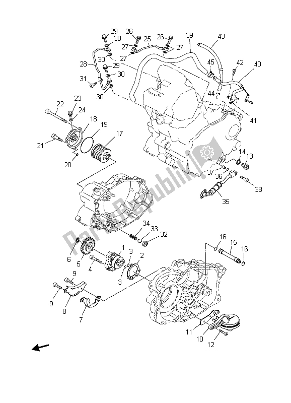 Tutte le parti per il Pompa Dell'olio del Yamaha MT 03 25 KW 660 2006