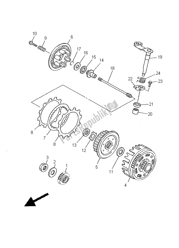 Todas las partes para Embrague de Yamaha YZ 426F 2000