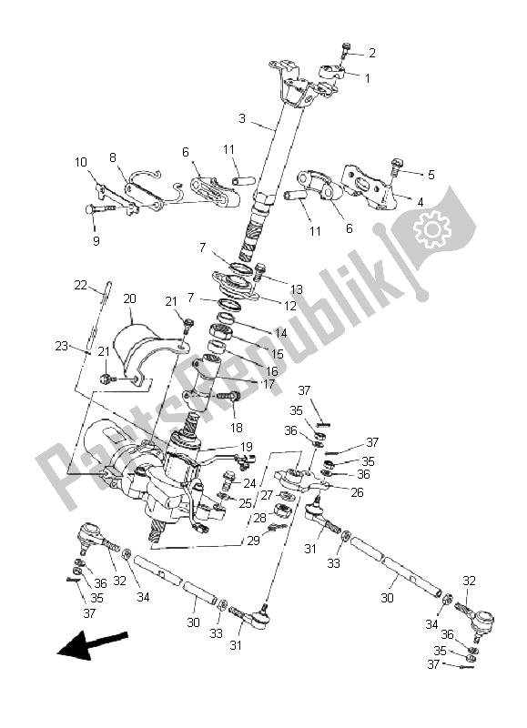 Wszystkie części do Sterowniczy Yamaha YFM 700F Grizzly EPS 2008