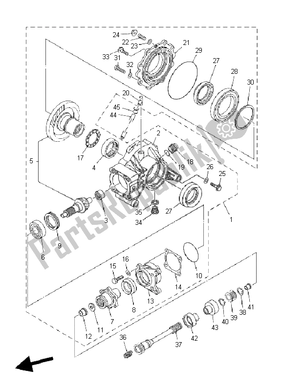 Toutes les pièces pour le Arbre De Transmission du Yamaha YFM 660F Grizzly 2002